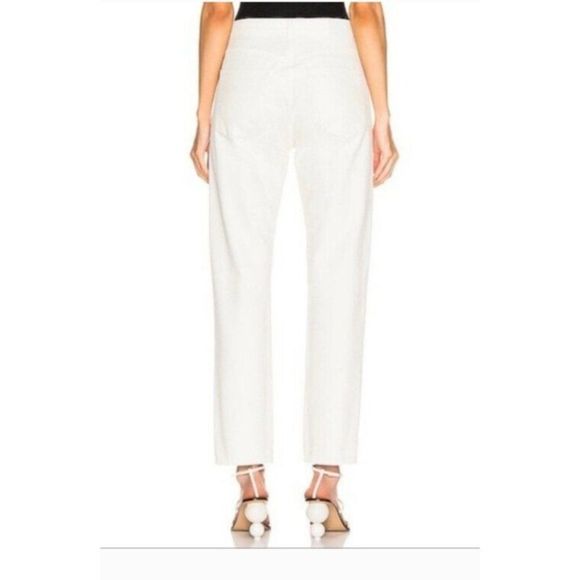 Goldsign Women's Cream Benefit High Rise Relaxed Straight Jeans Size 26 - Picture 3 of 16